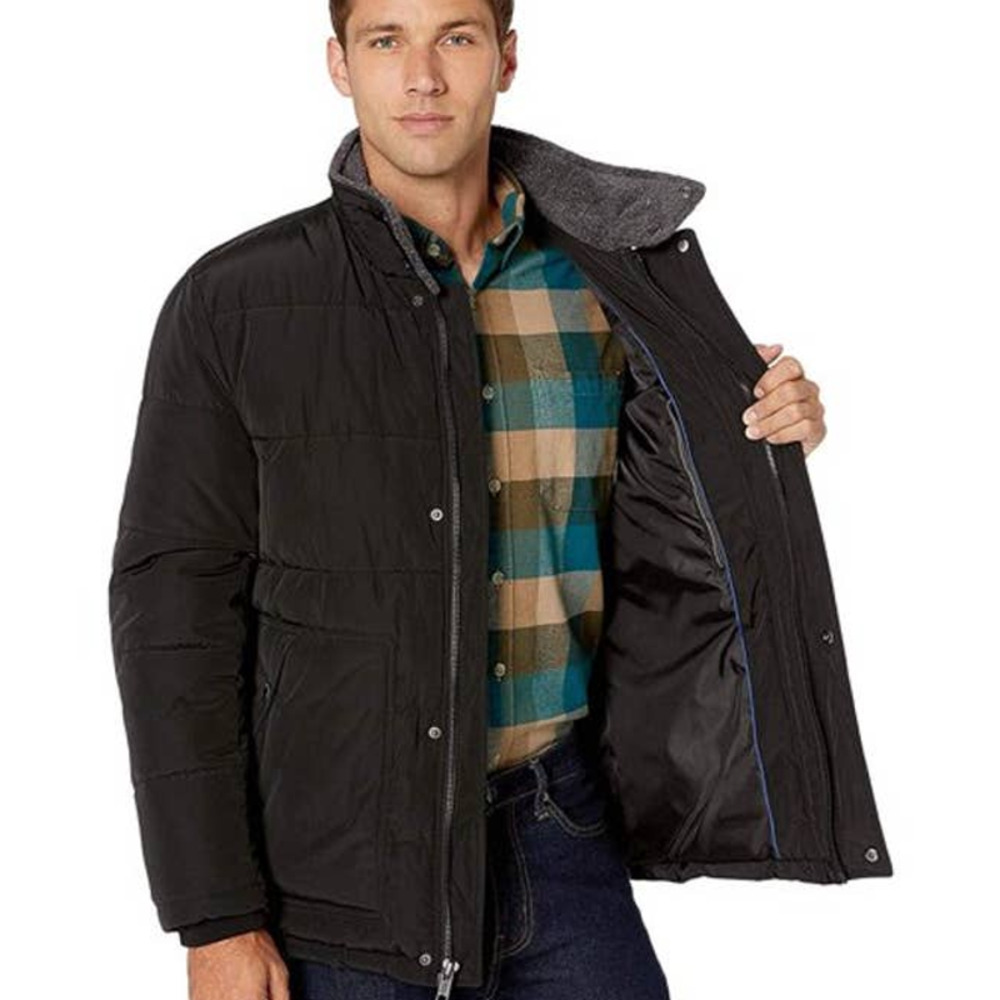 Marc New York by Andrew Marc Men's Stapleton Puffer Jacket Sherpa Trimmed Collar